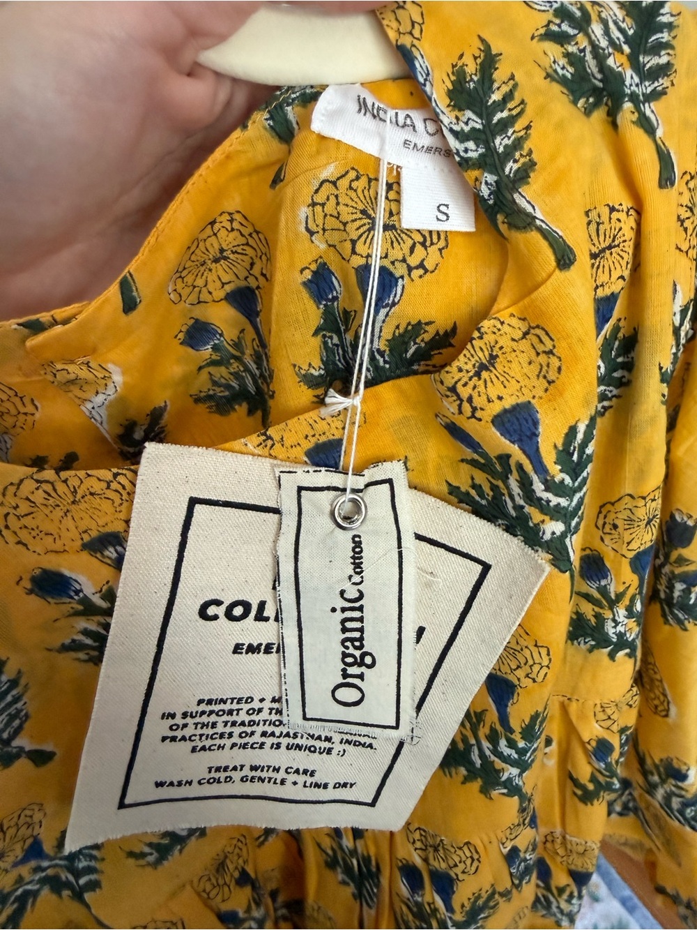 NWT Emerson Fry Basalie Dress Marigolds Yellow Size Small - Picture 8 of 9